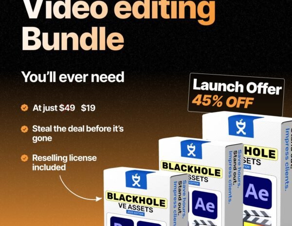 Blackhole VE Assets – 100K+ Premium Video Editing Assets Bundle