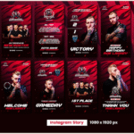 E-Sports Social Media Templates Bundle | 22 PSD Files | Instagram Post & Story + Twitter Header & Facebook Cover - Image 3