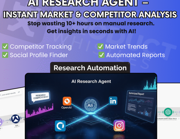AI Market Research Agent | Competitor Analysis Automation | Instant Business Insights | Chat-Based Web & Social Scraper | n8n Workflow