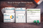 60+ Accounting Templates Excel & Google Sheet | Small Business Profit & Loss, Balance Sheet & Cash Flow Tracker - Image 8