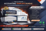 60+ Accounting Templates Excel & Google Sheet | Small Business Profit & Loss, Balance Sheet & Cash Flow Tracker - Image 4