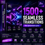 1500+ Seamless Transitions Pack for Premiere Pro | Video Editing Bundle | Glitch Zoom Pan Warp Transitions | Drag & Drop Editing Pack