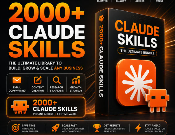 2000+ Claude AI Skills Bundle | Claude Prompts Pack | AI Business Toolkit | Marketing Legal Sales Skills | Instant Download